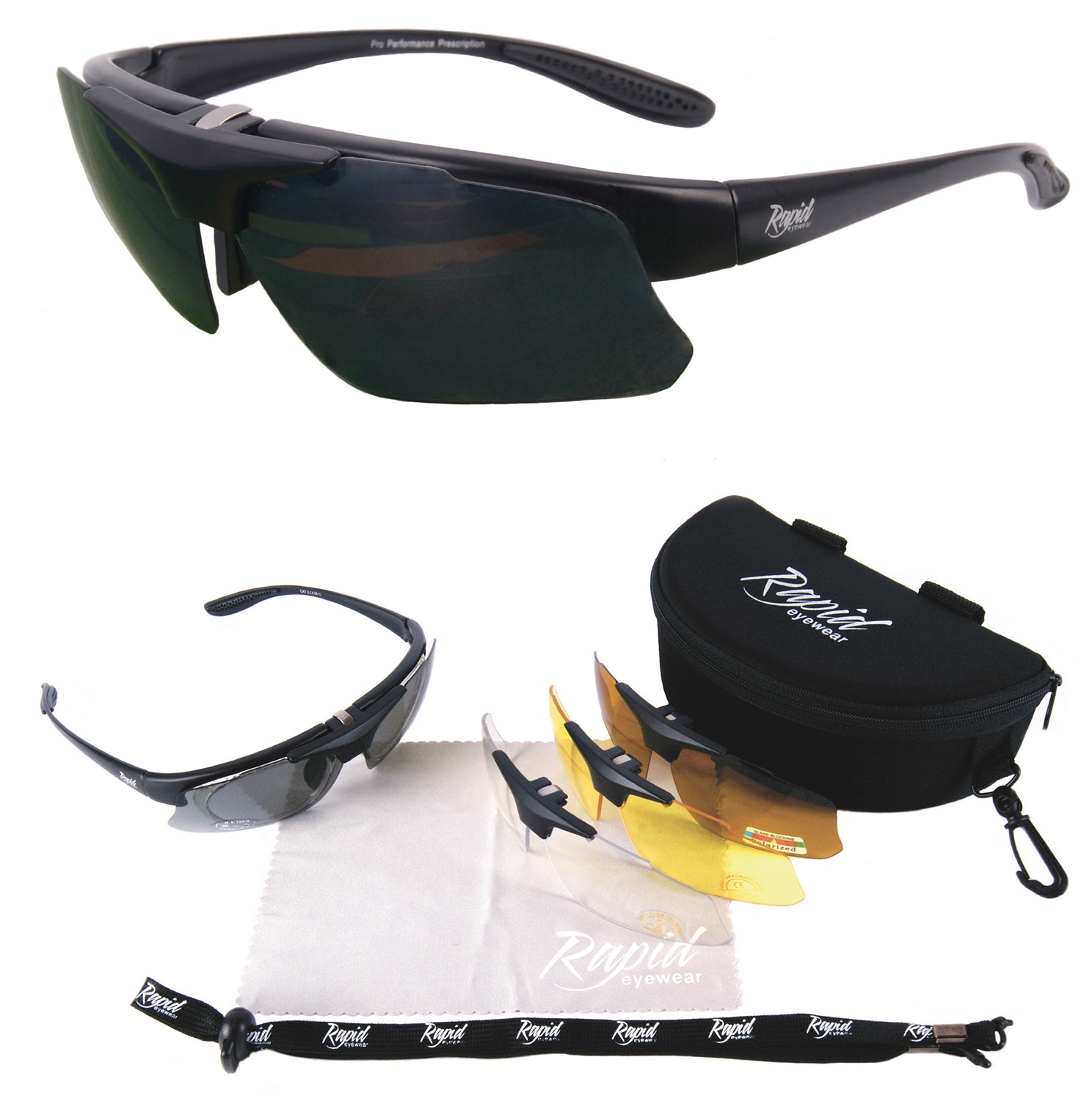 Unisex Clear Lens UV400 Sunglasses RX Optical Prescription Frames Black Glasses 