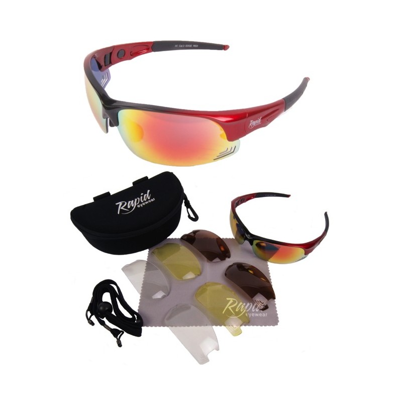 Red Cycling Sunglasses USA | Womens | Interchangeable UV400 Lenses