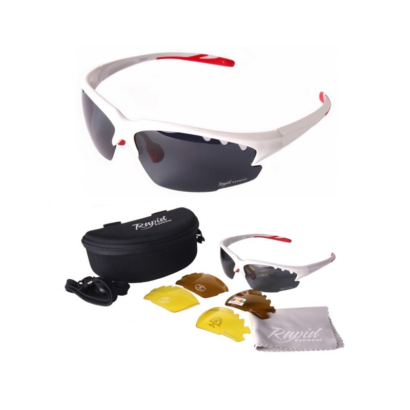 Glasses For Sport, Polarised UK  White Sports Sunglasses, UVA & UVB