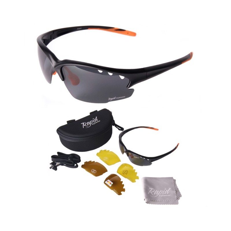 Black and Red Sport Sunglasses 100% UV400